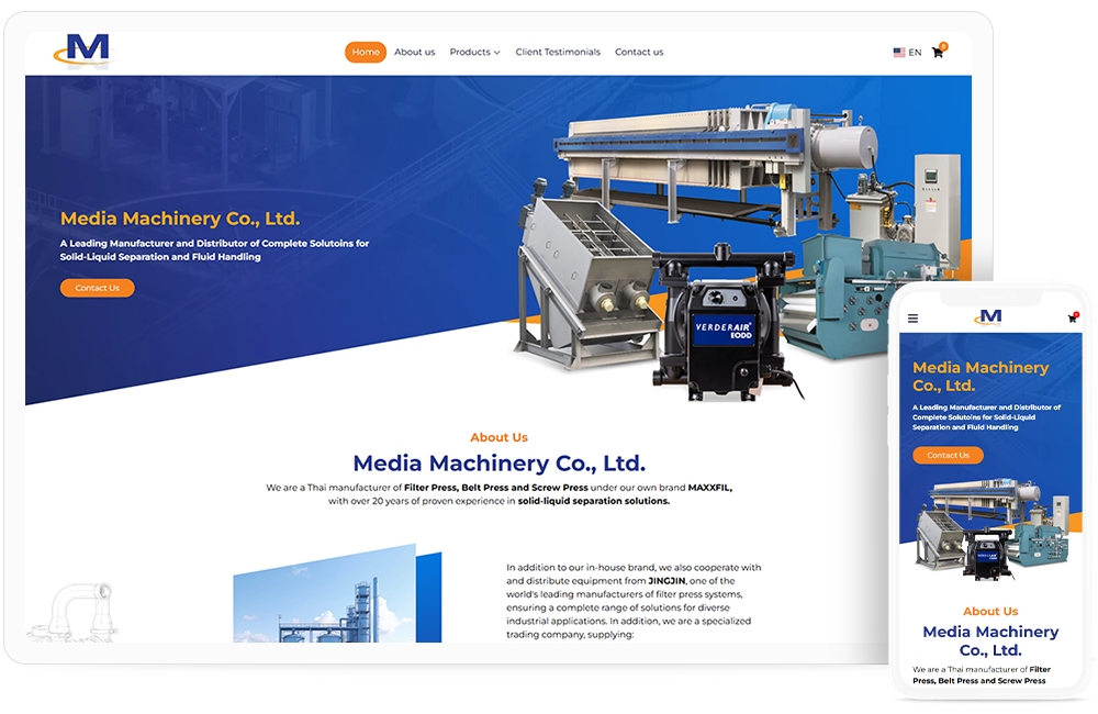 ทำเว็บไซต์ ผู้ให้บริการซ่อมบำรุงและจัดจำหน่ายอะไหล่เครื่องจักรอุตสาหกรรม